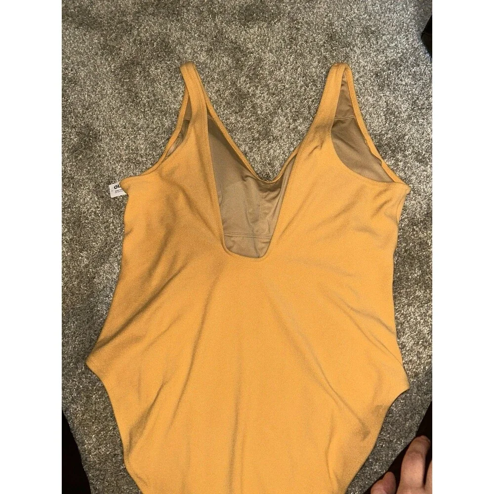 Old Navy Orange Terri Cloth XXL Plus One‎ Piece Scoop Back Swim Suit